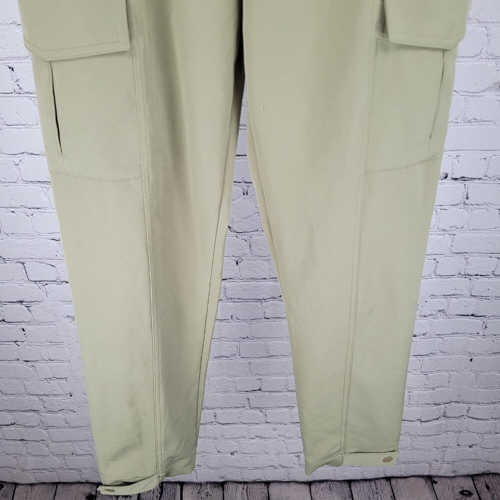 Athleta Green Athleisure Stretch High Rise Cargo Pockets Pants Size 4 (26x39) - Picture 6 of 13